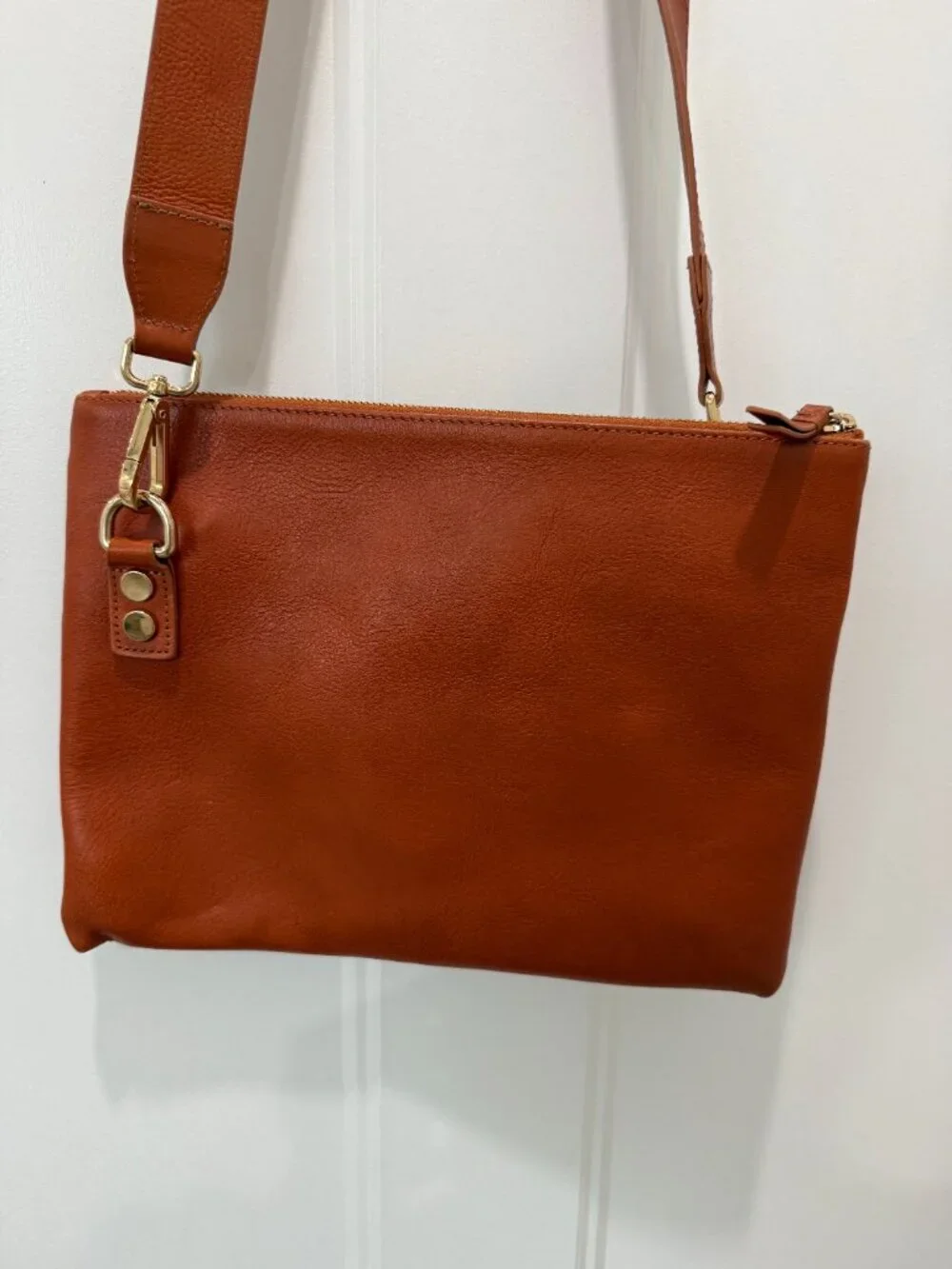 Mark & Graham Leather Zipper Crossbody